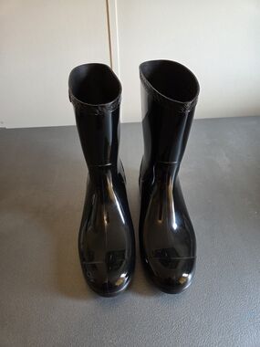 UGG Glossy Black SIENNA Rainboots - Tall Waterproof Boots